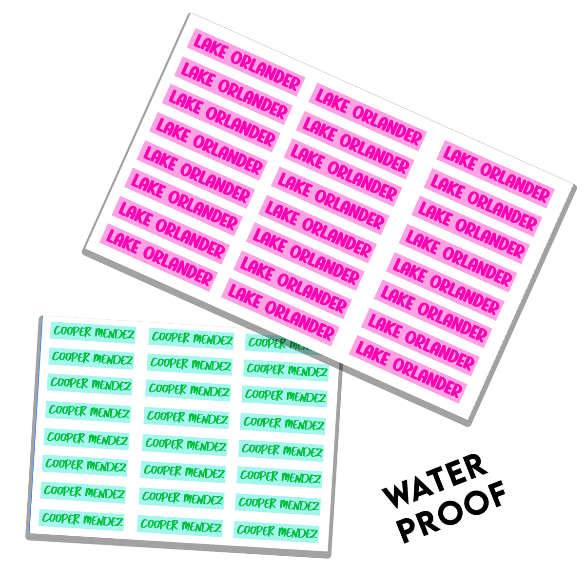 Epic Waterproof Name Labels