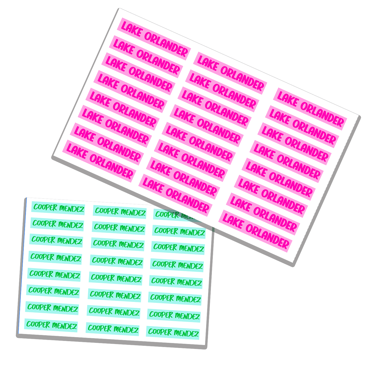 Epic Waterproof Name Labels