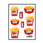 Fast Food Name Stickers