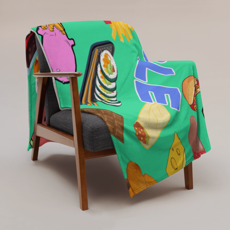 SP x LP Foodie Fleece Name Blanket