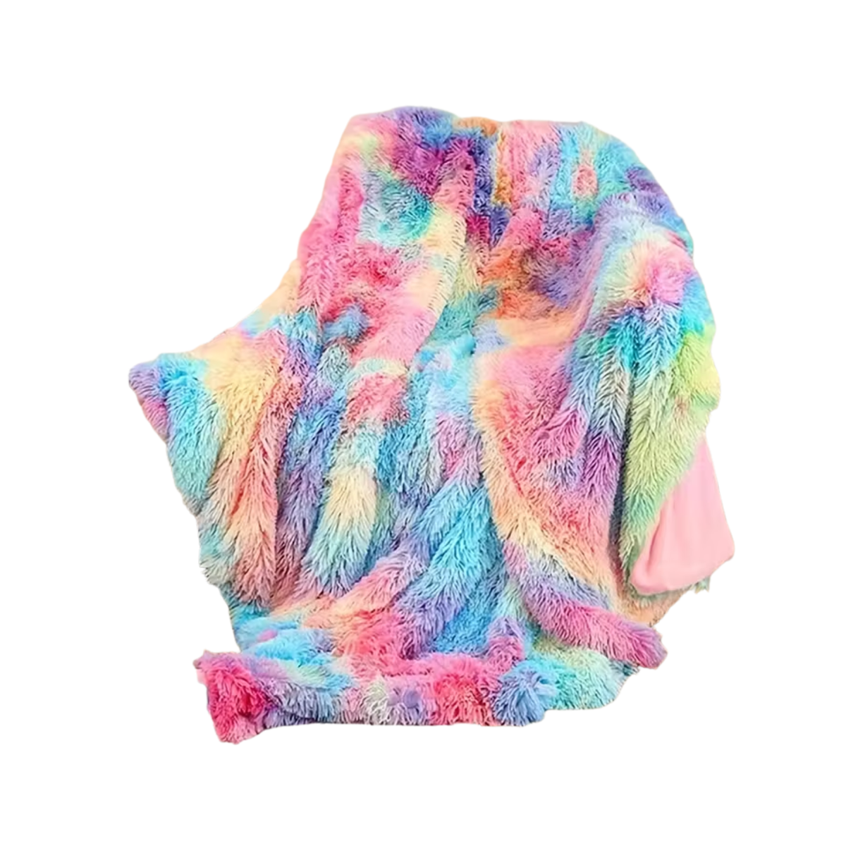 Fuzzy Rainbow Blanket