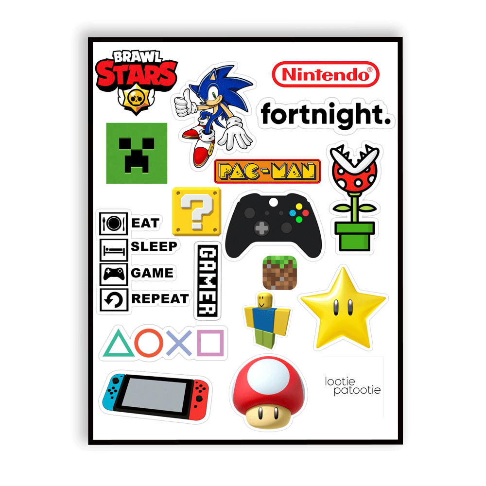 Gaming Gear Sticker Sheet