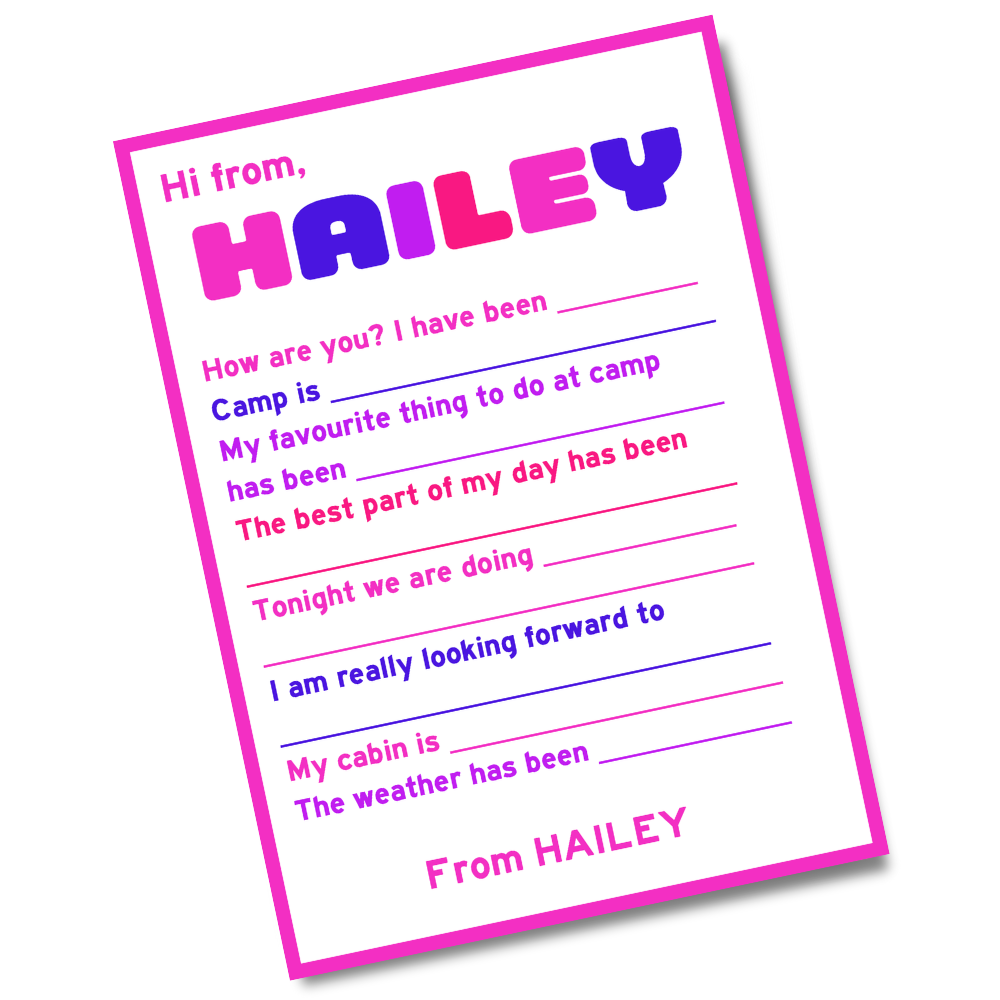 Hailey Fill In Stationary