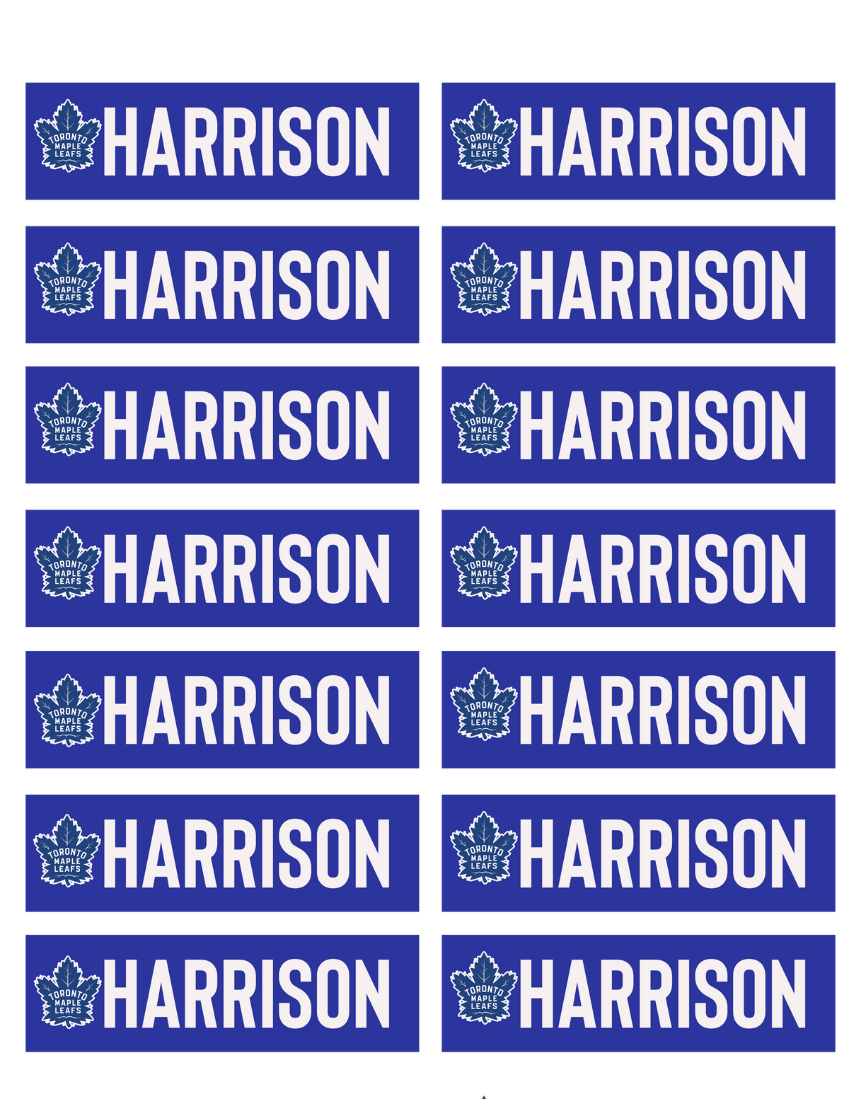 Colour Block Name Tag Stickers