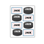 Hockey Name Stickers