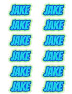 Colourful Name Sticker Sheets (Set of 12)