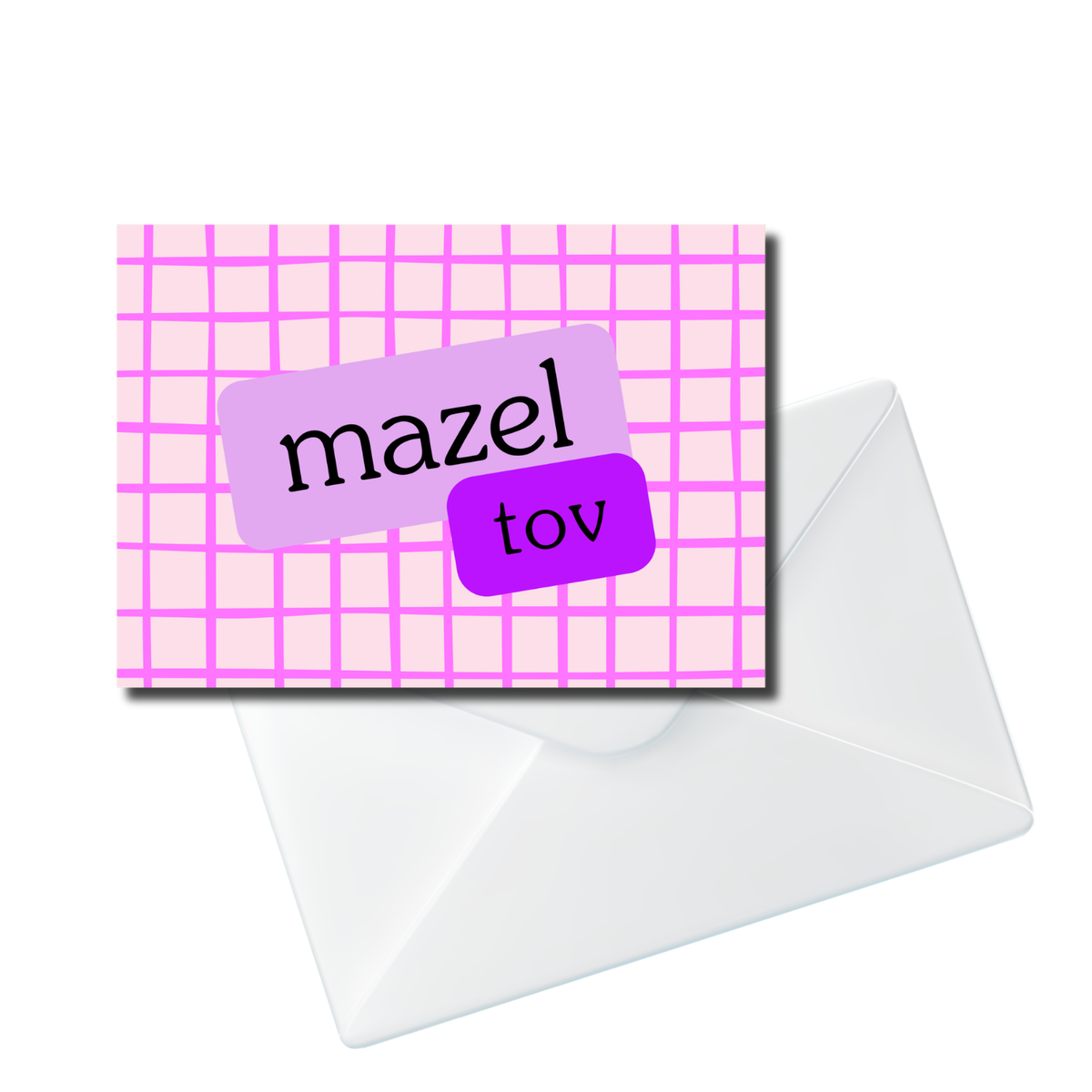 Pink Grid Mazel Tov