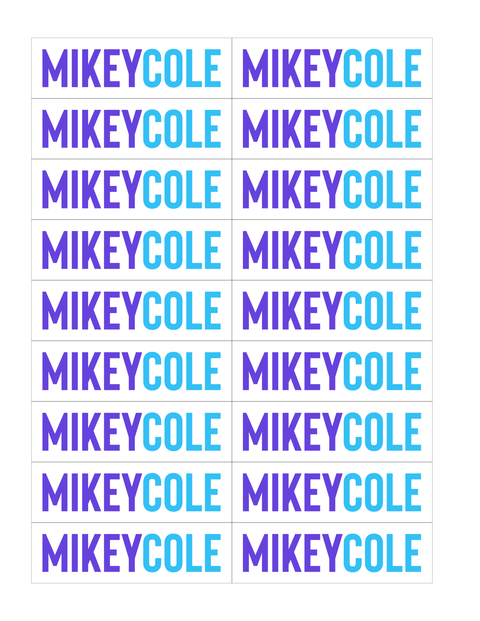 Simple Name Stickers