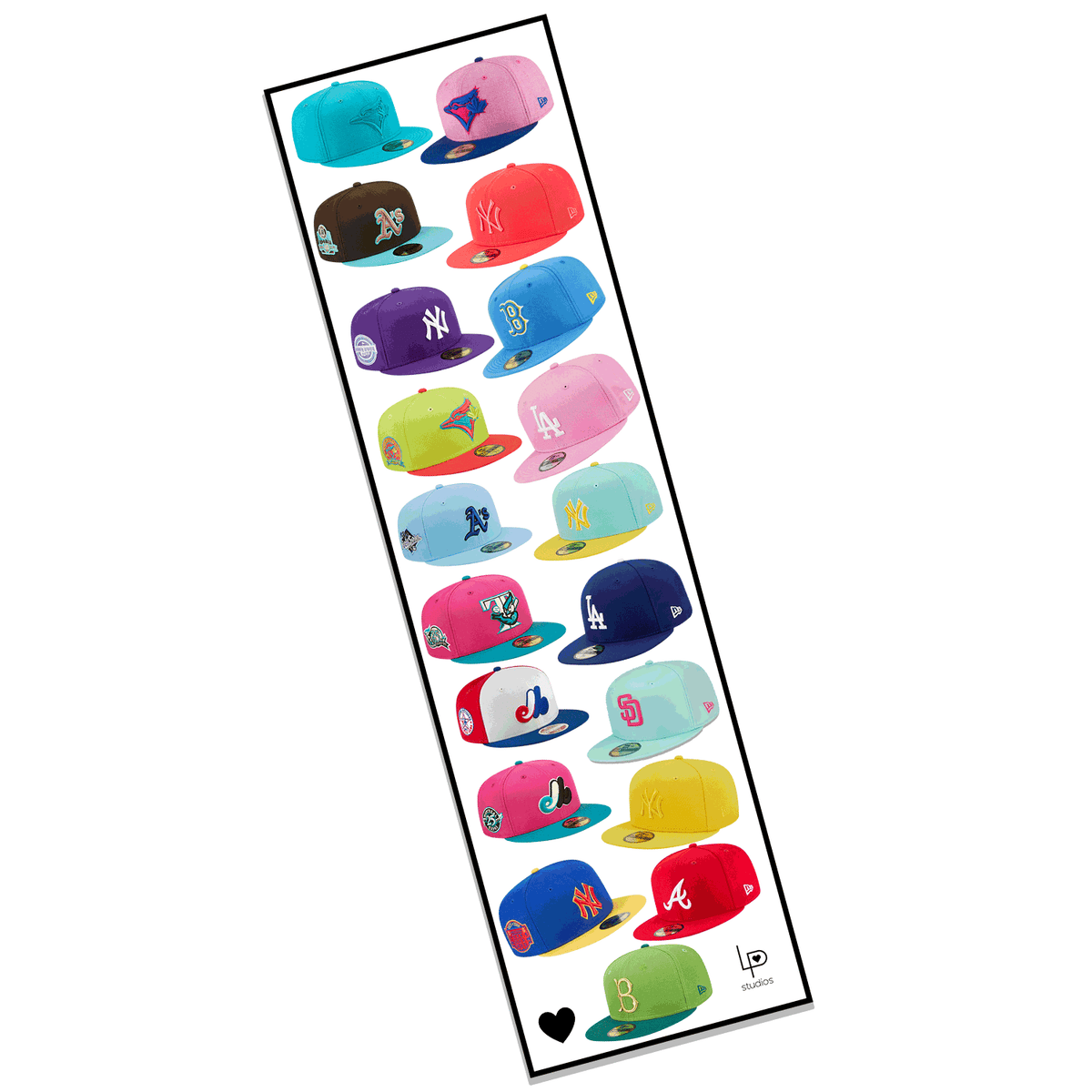 Baseball Hat Sticker Strip