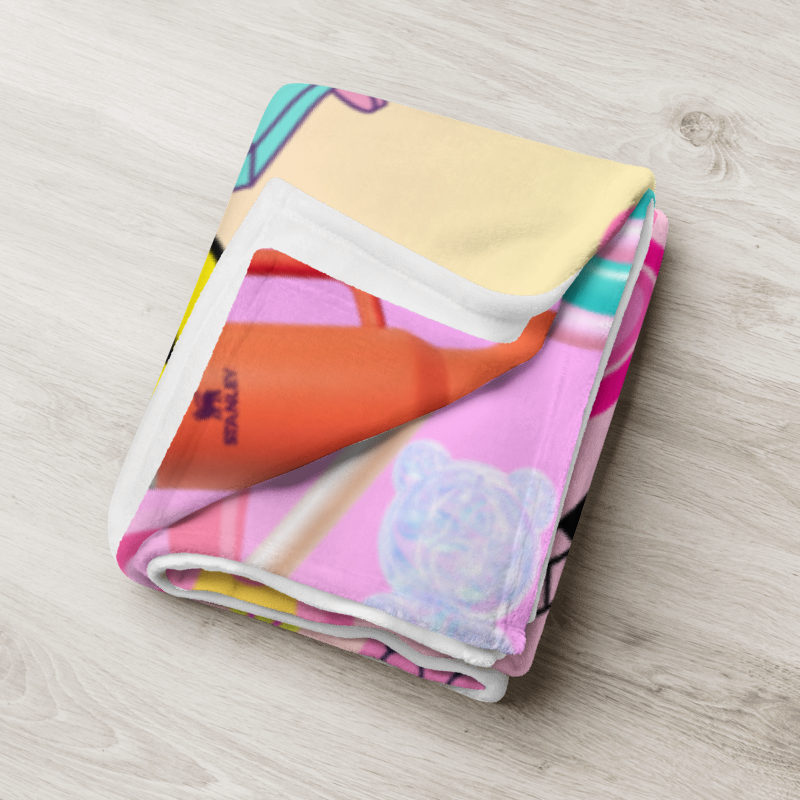 SP x LP Preppy in Pink Fleece Name Blanket