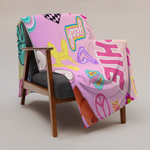 SP x LP Preppy in Pink Fleece Name Blanket