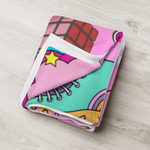 SP x LP Retro Funky Fleece Name Blanket