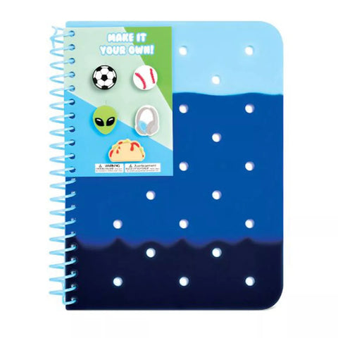 JIBBITZ NOTEBOOK BLUE TIE DYE CHARMED