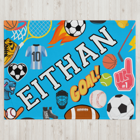 SP x LP Sports Fleece Name Blanket