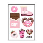 Delicious Name Stickers