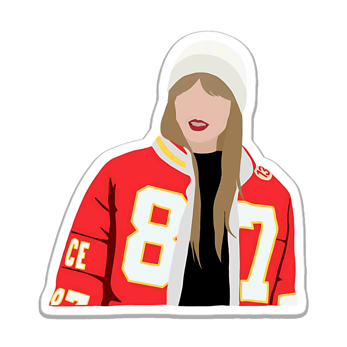 Swift in Chiefs Jacket Sticker